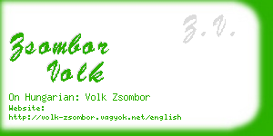 zsombor volk business card